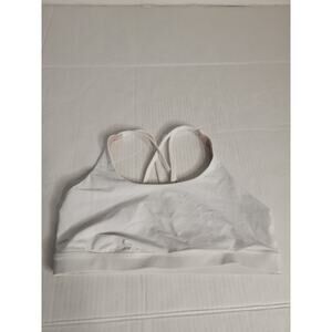 Lululemon Energy Sport Bra Sz 14 Racer Back Crisscross White Womens W2540S